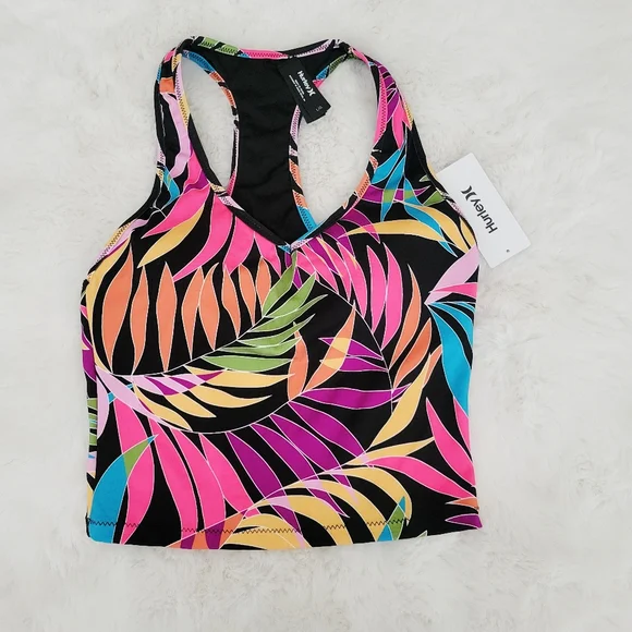 🐠HURLEY MAX TROPICS TANKINI TOP SIZE L - Picture 4 of 7